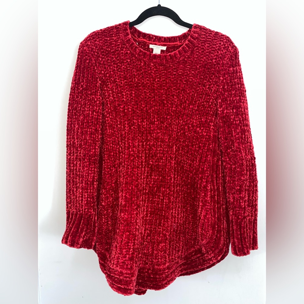 Westbound petite knitted Velvet red pullover